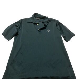 Vintage RockSteady Black Polo Size XL novelty buttons Elder Emo 2000s Y2K